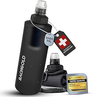 Water Filter Camping – Bachgold Squeeze Foldable Squeeze Bottle | Ultralight Backpacking Filtration for Hiking, Survival & Emergency | Dual-Stage Filtration, Swiss Design product image