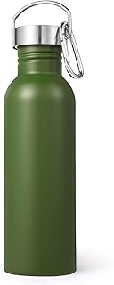 Volhoply 26oz Uninsulated Single Walled Water Bottle, Stainless Steel Reusable Water Bottles with Handle & Carabiner, BPA Free Wide Mouth Water Bottles for Gym Sports Camping（Army Green,1） product image