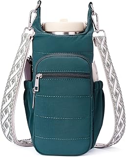 Water Bottle Bag 40 oz Crossbody Bag Insulated Carrier Purse Holder for Walking Hiking with Adjustable Strap product image
