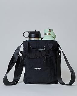 Original Water Bottle Holder with Strap, Hands-Free Crossbody Water Bottle Carrier Bag with Phone Pocket (Black) product image