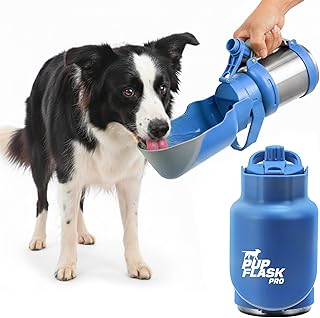 PupFlask Pro Dog Water Bottle | 30 or 50 OZ Double Wall Insulated Stainless Steel | Built-In Flip Cup Bowl | Leak Proof Cap | 24+ Hour Cold Water | Small & Large Dogs | Portable Pet Hydration Bottle product image