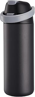 Fijinhom 18 oz Insulated Water Bottle, Stainless Steel Water Bottle with 2-in-1 Straw and Push-Button Spout Lid, Keeps 24 Hours Cold, Double Wall Vacuum Leak-Proof & BPA-Free for Sports, Travel, Black product image
