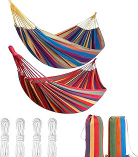 Camping Hammock with Mosquito Net, Underquilt & Rain Fly Tarp – 2 Person Portable Backpacking Hammock Set for Hiking, Backpacking, Travel, Backyard, Beach – Holds Up to 500lbs (Green) product image