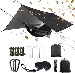 G4Free Large Camping Hammock with Mosquito Net and Rain Fly- 2 Person Portable Hammock with Bug Net and Tent Tarp for Outdoor Hiking Camping Backpacking Travel product image