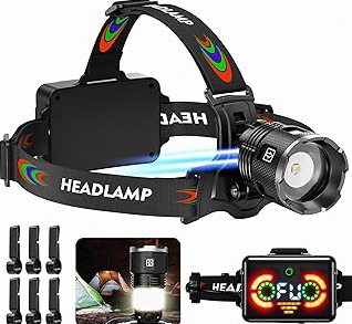 Mudder LED Clip on Cap Lights USB Rechargeable Cap Flashlight Clip Waterproof Ultra Bright Hat Flashlight Headlamp for Fishing Camping Hand Work product image