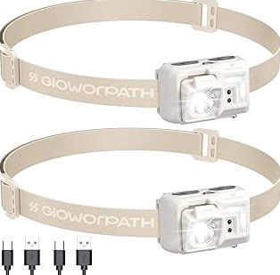 Led Headlamp Rechargeable, Super Bright Headlight Flashlight with Red Light, Motion Sensor Head Lights for Forehead, Waterproof Lightweight for Adults, Outdoors, Camping, Running product image