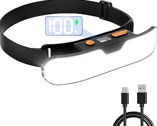 Headlamp Rechargeable, 2000 Lumen Super Bright LED Head Lamp for Adults, IP67 Waterproof Rechargeable Headlight with 9 Modes, Head Flashlight with 2600 mAh for Outdoor Camping Hiking Fishing Running product image