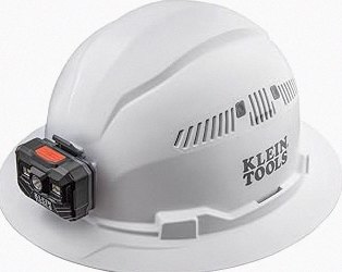 Klein Tools 56062 Rechargeable LED Headlamp / Worklight for Klein Hardhats, 300 Lumens, All-Day Runtime, 3 Modes, for Work and Outdoors product image