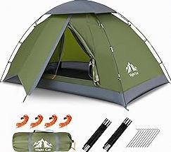 4 Person Easy Pop Up Tent Waterproof Automatic Setup 2 Doors-Instant Family Tents for Camping Hiking & Traveling product image