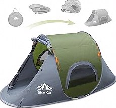 Kelty Daydreamer 4P + 6P Camping Tent, Blackout Fabric, Interior Light Diffusing Gear Loft, Standing Height, PFAS Free product image
