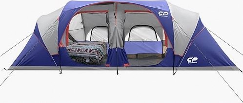 4 Person Instant Camping Tent - Waterproof Pop Up Tents for Camping with Rainfly, Large Family Tent with Pre-Attached Poles, 60S Easy Setup, Upgraded Ventilation with Welcome Mat product image