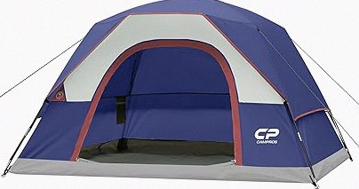 Golabs CT1 2 Person Camping Tent, Easy Set Up in 3 Mins, PU1500mm Waterproof w/Mesh Top & Door with Ventilation, Lightweight 4.4lbs Portable Family Tent with Carry Bag &Interior Storage Pockets &Hook product image
