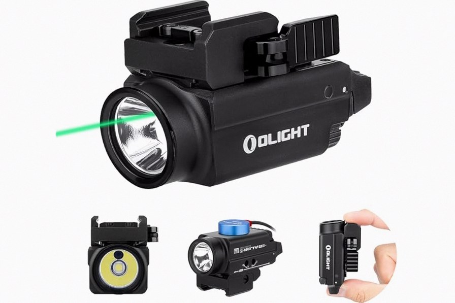 OLIGHT Baldr S 800 Lumens Compact Rail Mount Weaponlight with Green Beam and White LED Combo, Magnetic USB Rechargeable Tactical Flashlight with 1913 or GL Rail, Battery Included (Black) product image
