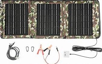 Ecosonique 30W Portable Solar Charger Foldable Solar Panels with USB C USB A ETFE Waterproof for Camping Backpacking Compatible with Cell Phone, iPhone, iPad, Samsung Galaxy, LG, Power Banks product image
