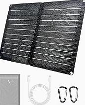 30W Portable Solar Panel,Foldable Solar Panels Charger for Camping Hiking Outdoor,IP65 ETFE Waterproof Panel Solar Kit with 3 Transfer Conectors,DC/Type-C/USB/QC3.0 Output product image