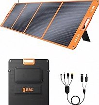 Solar Panels 100Watt Portable 24% High-Efficiency 18V Foldable Solar Charger with USB Outputs for Power Stations, Phones, IP65 Waterproof Perfect for Camping, RVing, Home Backup and Off-Grid Blackouts product image