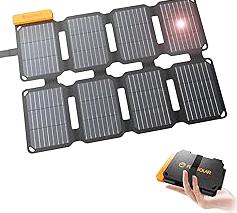 Solar Panels 30W Portable Foldable Solar Charger with 5V USB-A and USB-C Fast Charging Compatible with iPhone, iPad, Samsung, Power Banks, IPX5 Waterproof Perfect for Camping, Hiking, Outdoor product image