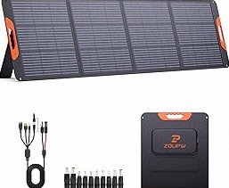 Solar Charger 110W Portable Solar Panel, IP67 Waterproof Foldable Solar Panel kit with 20V Output, 23.5% Efficiency Module for Outdoor Camping, Portable Power Station, Laptops, Motorhome, RV product image