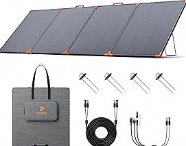 100W Portable Solar Panel USB-C PD 65W Fast Charging 24V MC4 DC QC3.0 USB-A Foldable Solar Charger for Power Station Generator Outdoor Camping RV Trip Off Grid Living product image