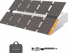 MARBERO Portable Solar Panel 30W Solar Panel Charger 23% High Efficiency Foldable Solar Panels QC3.0 USB & DC Port Compatible with Cell Phone Ipad Laptop IP65 Waterproof for Camping Outdoor Cloudy product image