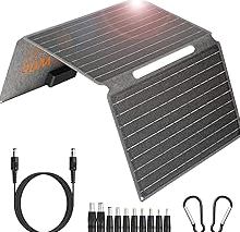 EBL 200W Portable Solar Panel for Power Station, Waterproof IP65 Foldable Solar Panel with MC-4 Anderson Output Connector for RV, Camping, Blackout product image