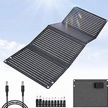 28W Portable Solar Panel Charger, Foldable Backpacking Solar Panel with Dual USB Fast Charging, IP67 Waterproof ETFE Solar Charger for Camping, Hiking, Travel, Power Bank and Phone product image