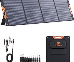 30W Solar Panel Charger Portable Foldable with USB-C & USB-A 18V MC4 DC Fast Charging for Backpacking Travel Camping iPhone LG Google Cell Phone Power Bank Generator Power Station product image