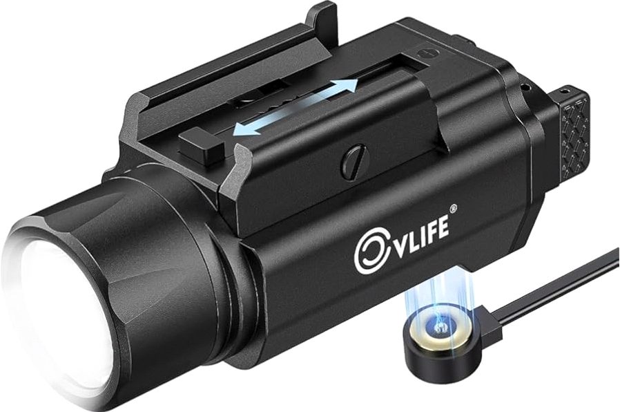 OLIGHT Odin GL M 1500 Lumens MLOK Mount Rechargeable Tactical Flashlight with Green Beam and White LED Combo, Removable Slide Rail Mount and Dual-Button Remote Pressure Switch product image