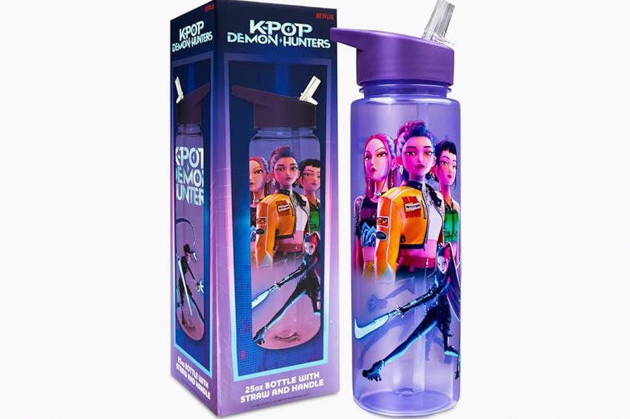 KPop Demon Hunters Officially Licensed Huntrix Water Bottle for Girls, 25oz Leak Proof with Straw Lid, Gifts for Girls product image