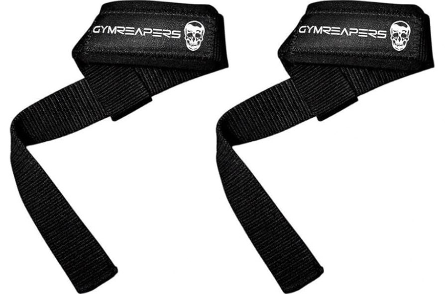Gymreapers Lifting Wrist Straps for Weightlifting, Bodybuilding, Powerlifting, Strength Training, & Deadlifts - Padded Neoprene with 18 inch Cotton product image