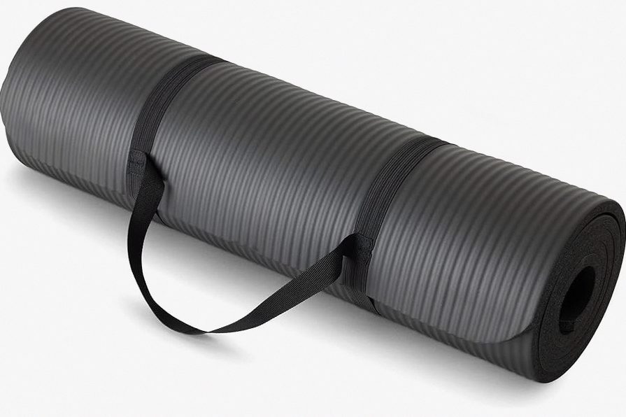 Amazon Basics Extra Thick Exercise Yoga Mat with Carrying Strap product image
