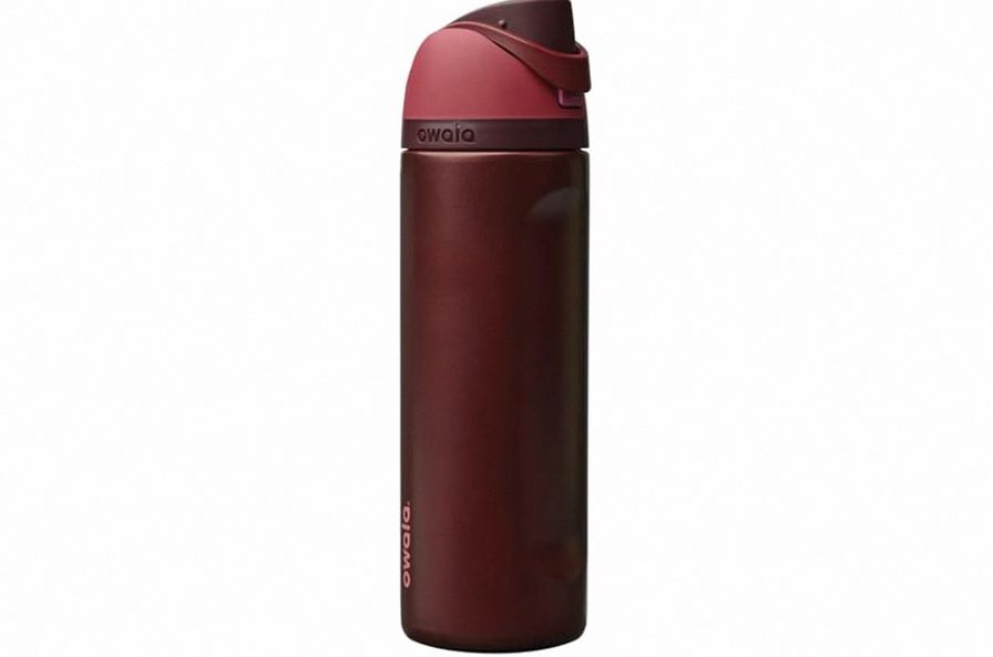 Owala FreeSip Insulated Stainless Steel Water Bottle with Straw, BPA-Free Sports Water Bottle, Great for Travel, 24 Oz, Black Cherry product image