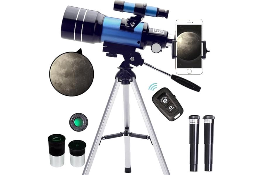 DWARFLAB Dwarf Mini Smart Telescope - 1.85lb Ultra-Portable Astronomy Telescope for Astrophotography with Built-in Filters, Auto GOTO, AZ/EQ Mode and Cloud Processing, Ideal for All Ages product image