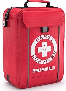 Surviveware 98 Pcs Comprehensive Premium Survival First Aid Kit - Medical Emergency Kit for Travel Camping Gear, Home Essentials & Outdoor Emergencies - HSA & FSA Eligible Survival Kit product image
