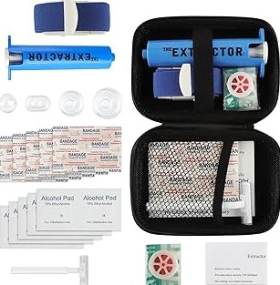 First Aid Kit Bag with Carabiner, 8.5 x 7.5 inches, Waterproof Mesh Front, Set of 3, Black Blue Red, For Travel, Home, Office, Vehicle, Camping, Outdoor (Bag Only) product image