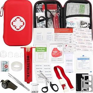 DMI 76-Piece First-Aid Kit, Portable All-Purpose Use for Minor Cuts and Scrapes, Durable Water-Resistant Case, Convenient and Portable for Travel product image