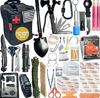 First Aid Medicine Box, First Aid Kit Supplies Bin, Metal Medicine Storage Tin, First Aid Empty Box with Safety Lock for Home Emergency Tool Set-Red product image