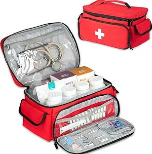 M2 BASICS Mini First Aid Kit Bulk Multi Pack, 10 Pack, 50 per Kit, 500 Total Pieces for Car, Travel, Home & Donations product image