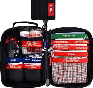Mini First Aid Kit - 135 Piece HardCase First Aid Box for Home, Car, Travel, Camping, Hiking, Truck, Sports, Office, Vehicle & Outdoor Emergencies - Medical Kit (Small) product image
