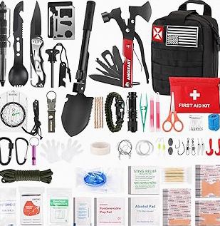 MFASCO Vehicle First Aid Kit - DOT/ANSI/OSHA Compliant - Metal - Portable & Mountable - Waterproof - First Aid Kits for Businesses, Construction, Commercial Vehicles, Workplaces - 115 Pcs product image