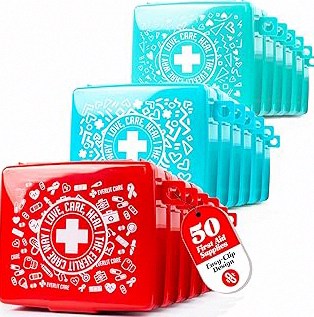 Small-Campact First-Aid Kit-Refill Supplies-Basic Emergency-Essentials - 300PCS Home Essentials Emergency Accident Kits for Businesses Workplace Outside Travel Purple 1st Aid product image