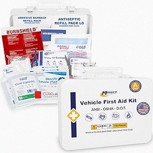 Comprehensive First aid Kits, First Aid Trauma Kit with Labelled Compartments for Cars, Home, Office, Backpacking, Camping, Traveling, and Cycling -324 Pieces product image