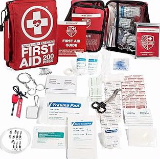 320 PCS Survival Kits First Aid Kit, Gifts for Men Christmas Him Dad, Survival Gear and Equipment with Tactical Molle Pouch for Car Camping Hiking Outdoor Adventure Earthquake Home Office product image