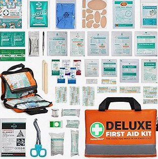 Portable First Aid Kit for Kids with CPR Shield - Ideal for Home, Car, School, Camping, and as a Travel First aid kit. Latex-Free Bandages – Children First Aid Guide by The Life Safety Pro product image