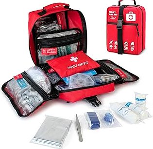 556 Piece Premium Large First Aid Kit, Survival Medical First Aid Bag – Labelled Compartments, Workplace Essential, Home & Sports, Molle Tactical Rip-Away Design, First Responders' Choice for Trauma product image