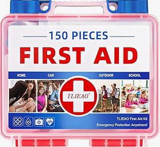 Premium First Aid Kit, 320 Piece Waterproof Hard Shell Eva First Aid Kit for Home, Camping, Cars, Hiking, Travel, Businesses & Outdoor Emergencies - Emergency Medical Kits (Black) product image