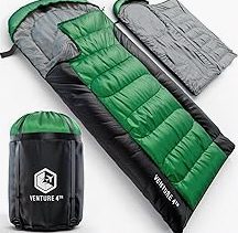 KingCamp 45°F Kids Sleeping Bag, Lightweight Waterproof & Compact Flannel Sleeping Bags Cold Weather & Warm Youth Essentials Gear Accessories for Camping, Fits 10-12 Children up to 4'7"-5'5" Tall product image