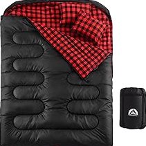 REDCAMP Cotton Flannel Sleeping Bag for Camping Backpacking, Adults Cold Weather Envelope Sleeping Bags with 2/3/4/6lbs Filling product image