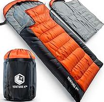 0 Degree Sleeping Bag Cotton Flannel Winter Cold Weather for Adults XXL Sleeping Bag 4 Season Big and Tall with Pillow Compression Sack product image