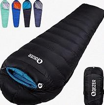 PTEROMY Sleeping Bags for Adults, Lightweight and Machine Washable, Water Resistant Backpacking Camping Sleeping Bag for Warm Cold Weather, Camping Essentials for Hiking Travel product image